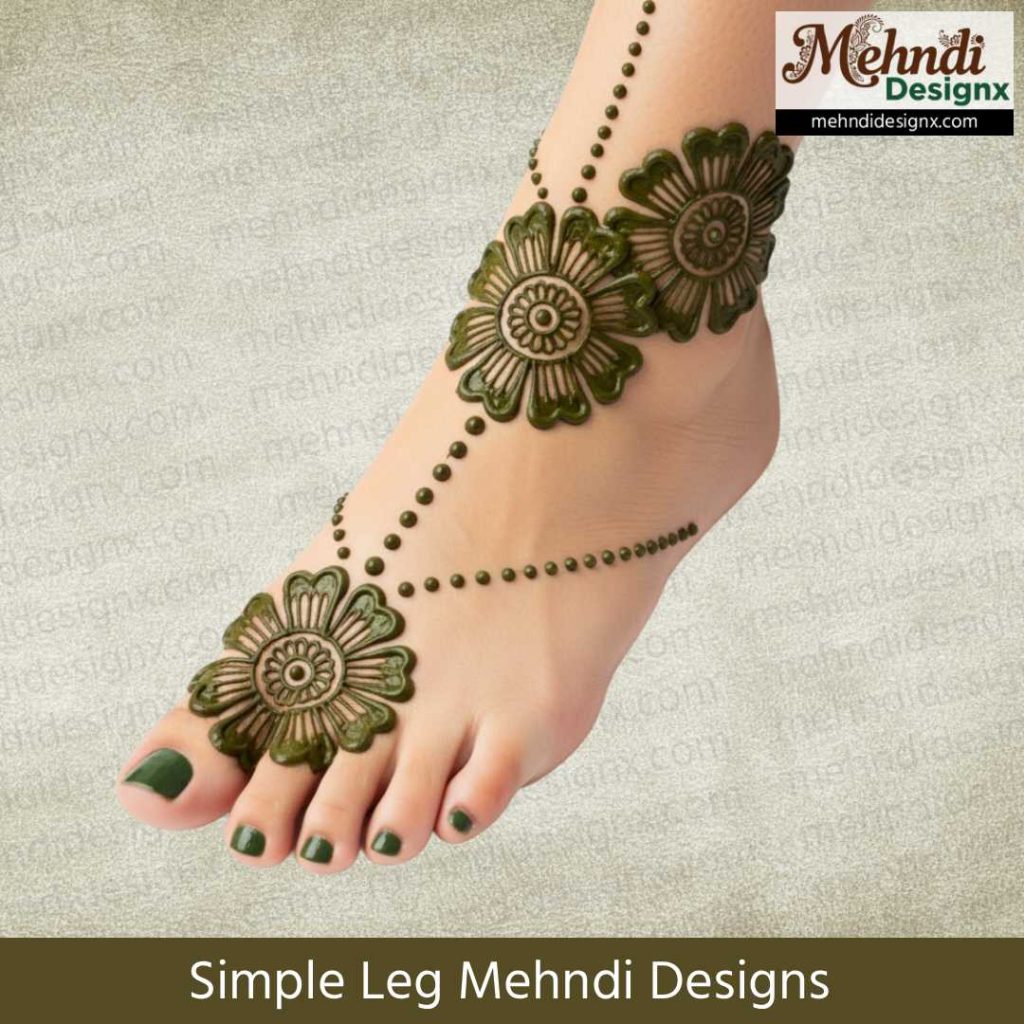 Simple Leg Mehndi Designs