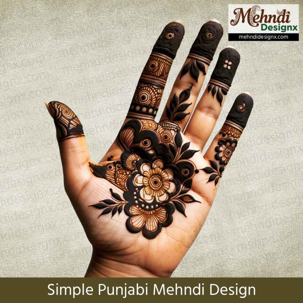 Simple Punjabi Mehndi Design