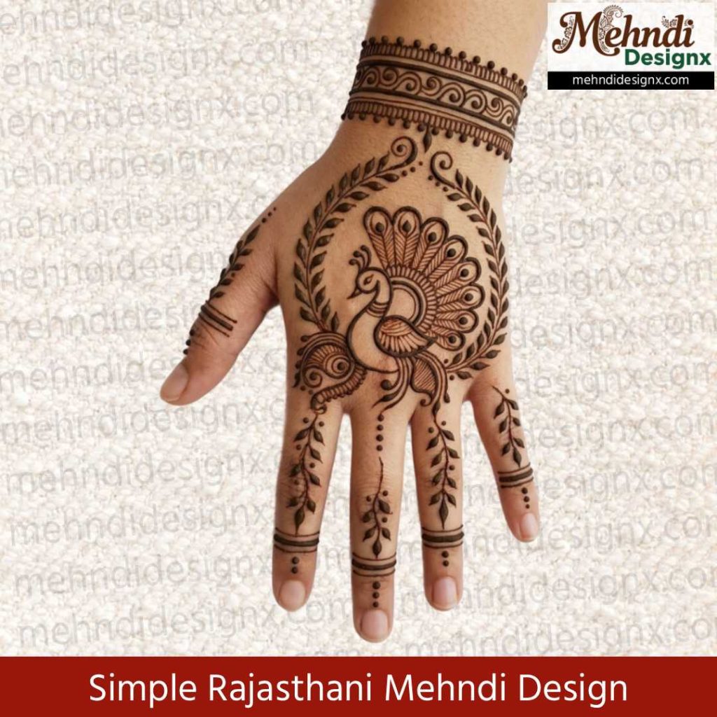 Simple Rajasthani Mehndi Design