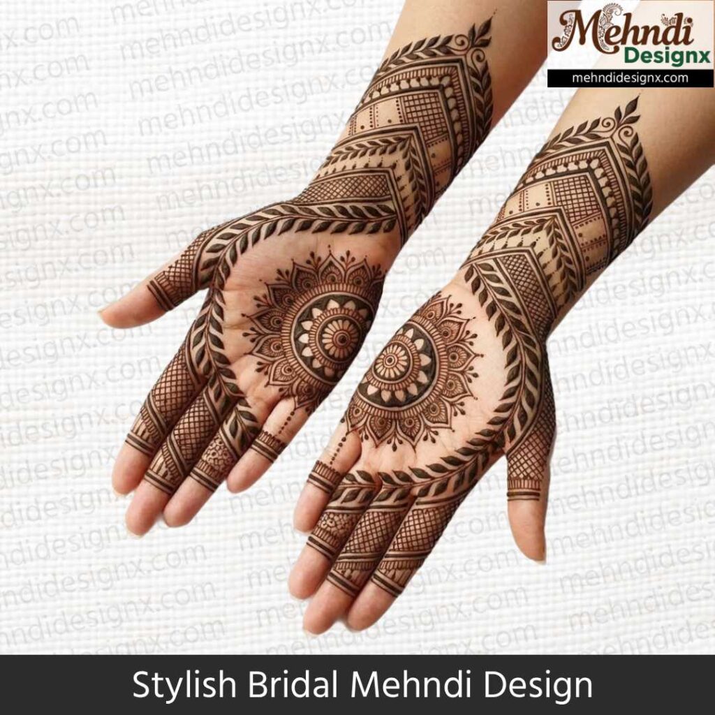 Stylish Bridal Mehndi Design