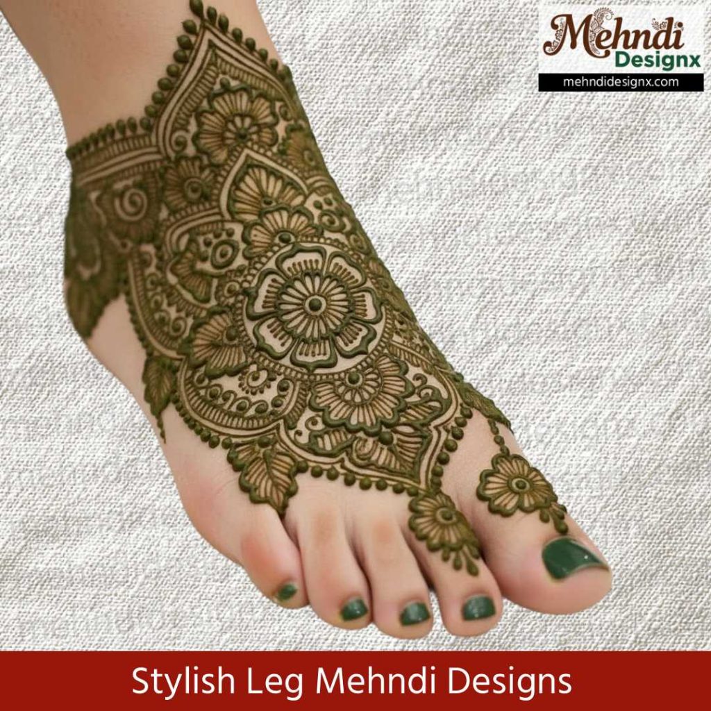 Stylish Leg Mehndi Designs